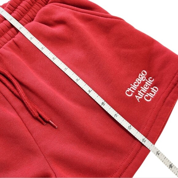 Cult Favorite Hoodie Shorts Set Red White Women's Medium Chicago Athletic Club - Picture 13 of 14